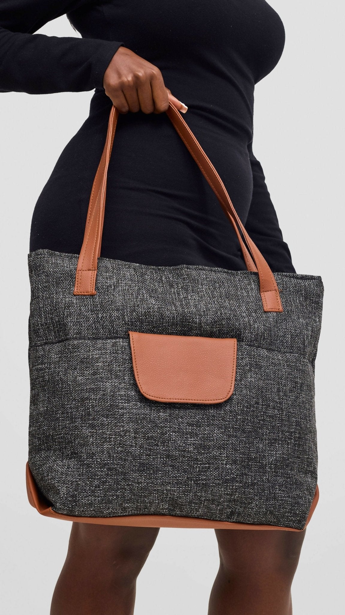 Mkenya Collections Charcoal Tote Bag - Grey - Shopzetu