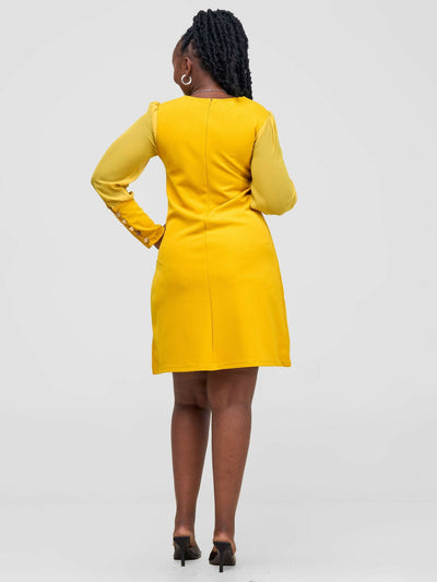 Stylish Sisters Dress - Yellow - Shopzetu