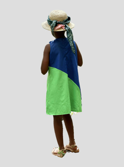 Knk Girls Colorblock Dress - Blue / Green