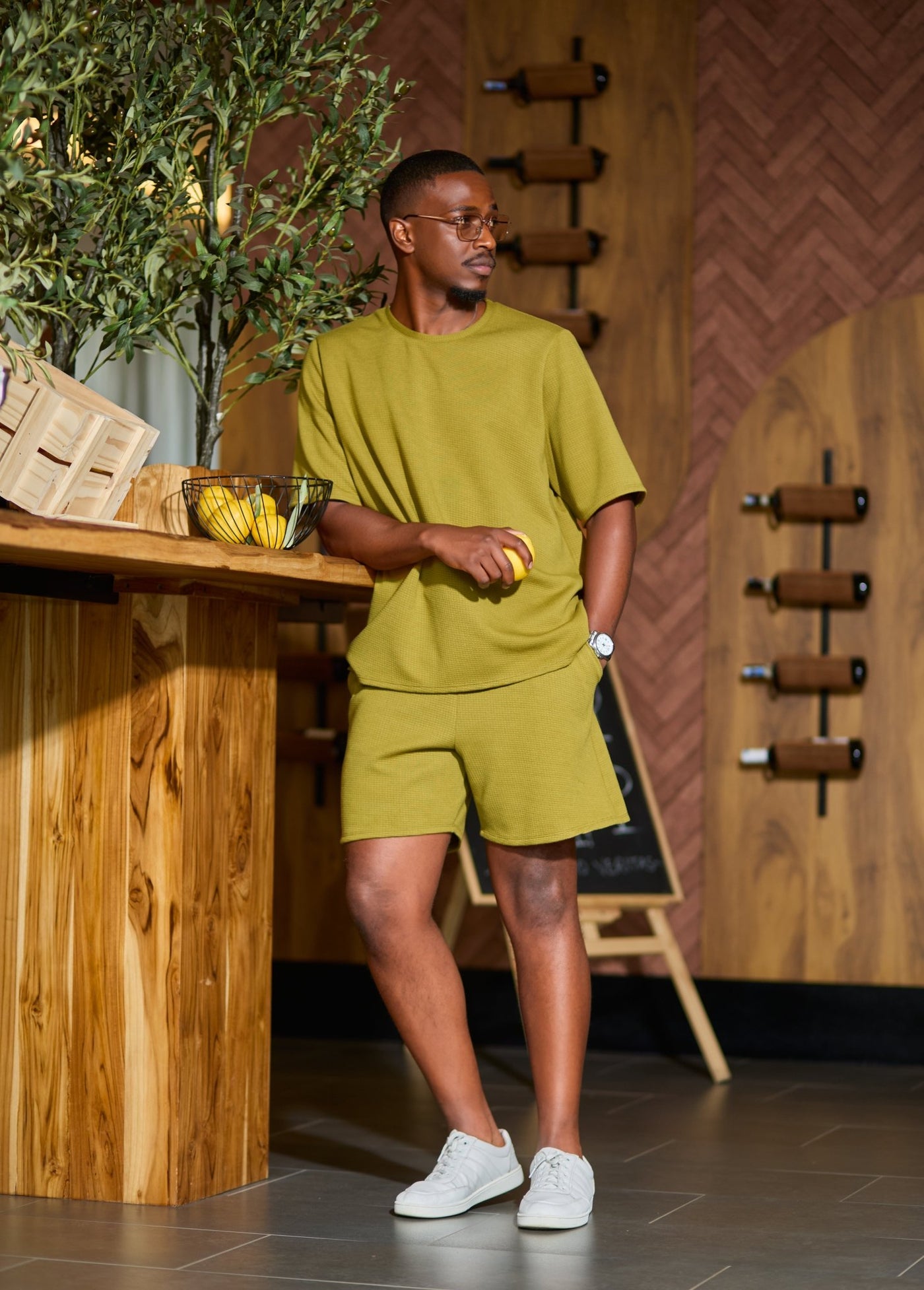 Shiv & Shikie X Safari Boxy T Shirt - Olive - Shopzetu