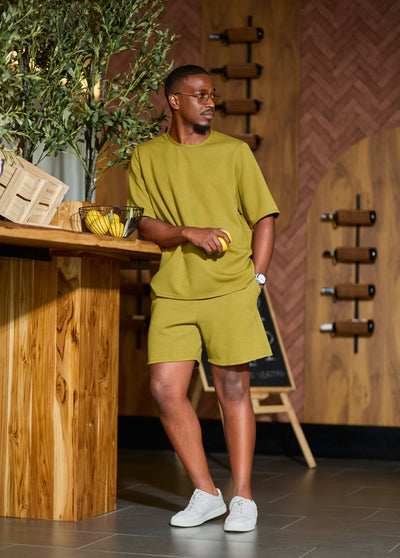 Shiv & Shikie X Safari Boxy T Shirt - Olive - Shopzetu