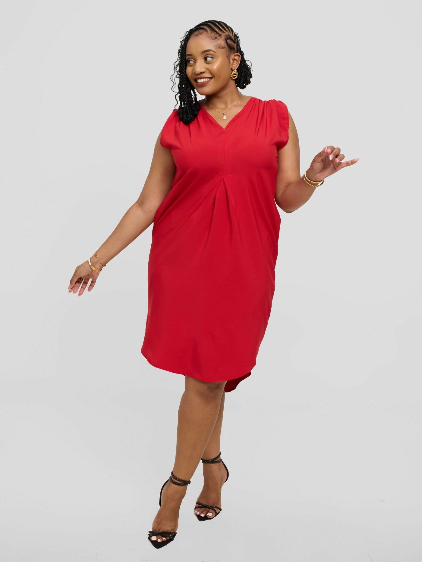 Kakiba Collections Zipporah High Low - Red - Shopzetu