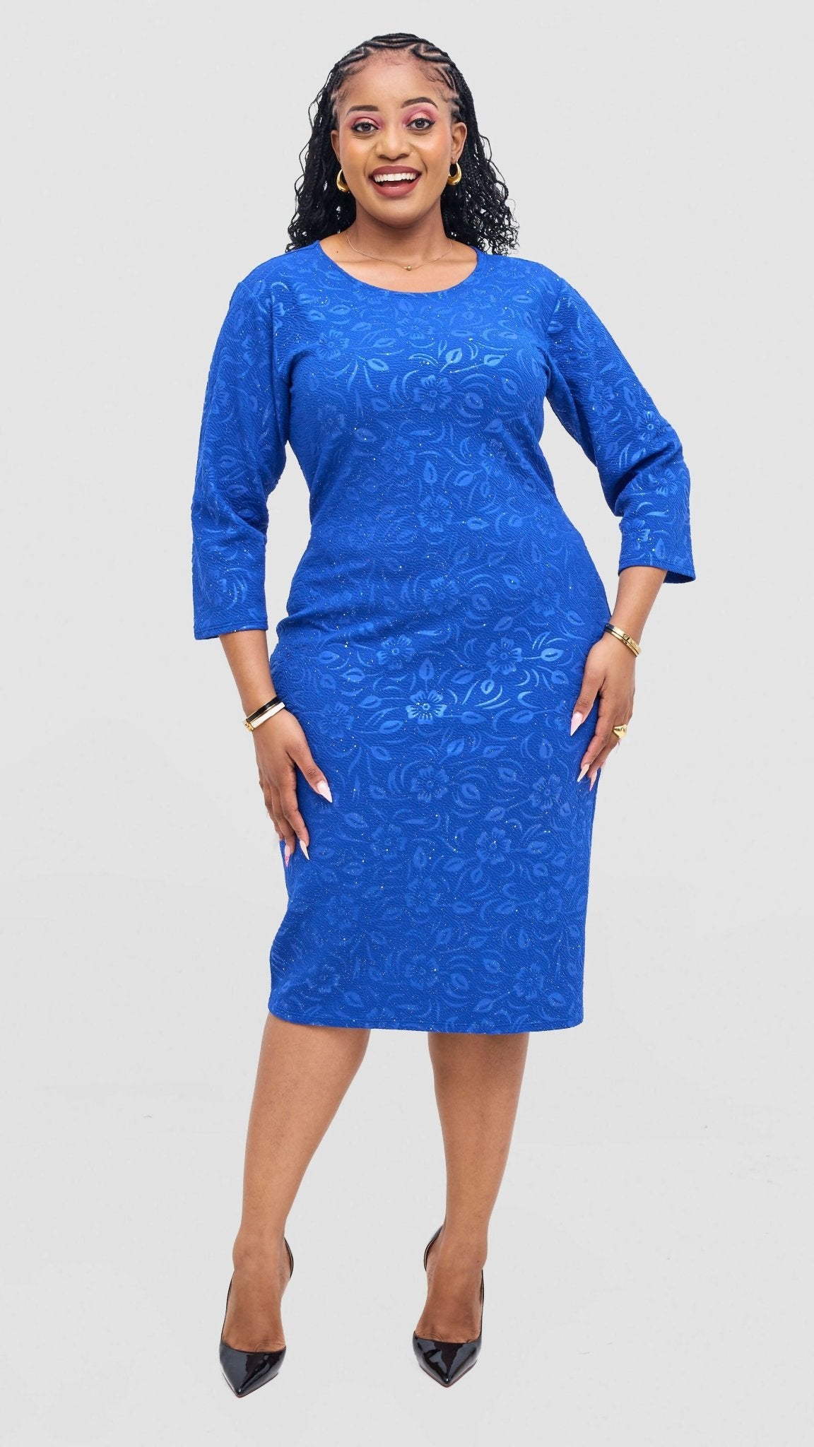 Lizola Kiara Bodycon Dress - Blue - Shopzetu
