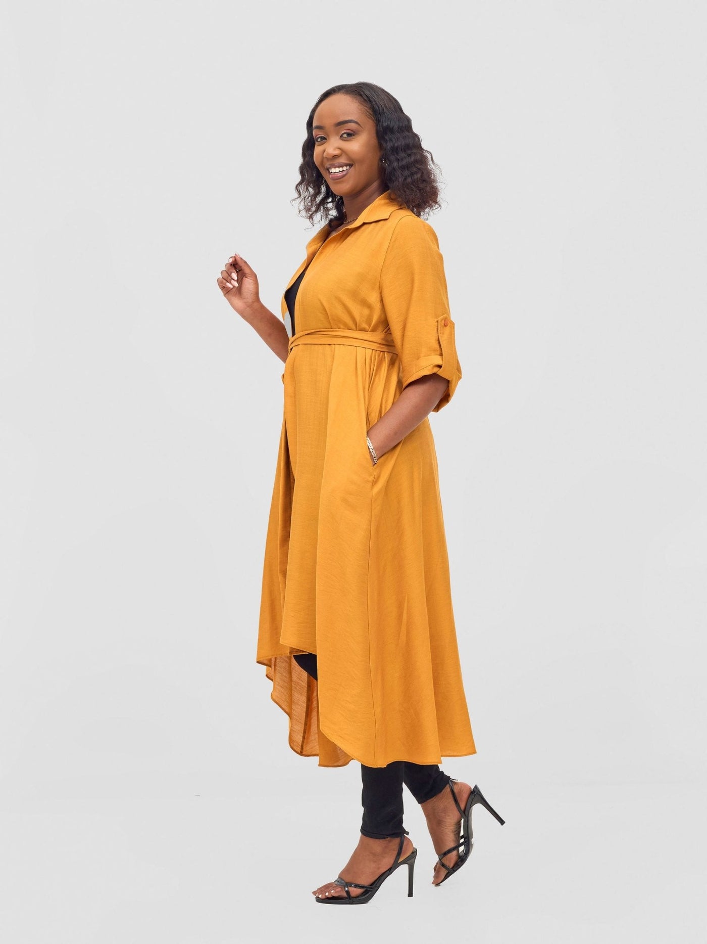 Vivo Ava 3/4 Sleeve Kimono - Burnt Orange - Shopzetu