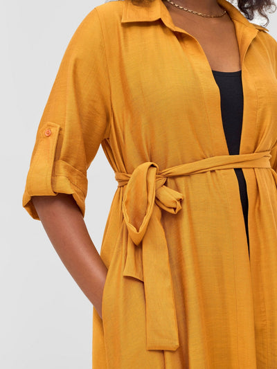Vivo Ava 3/4 Sleeve Kimono - Burnt Orange - Shopzetu