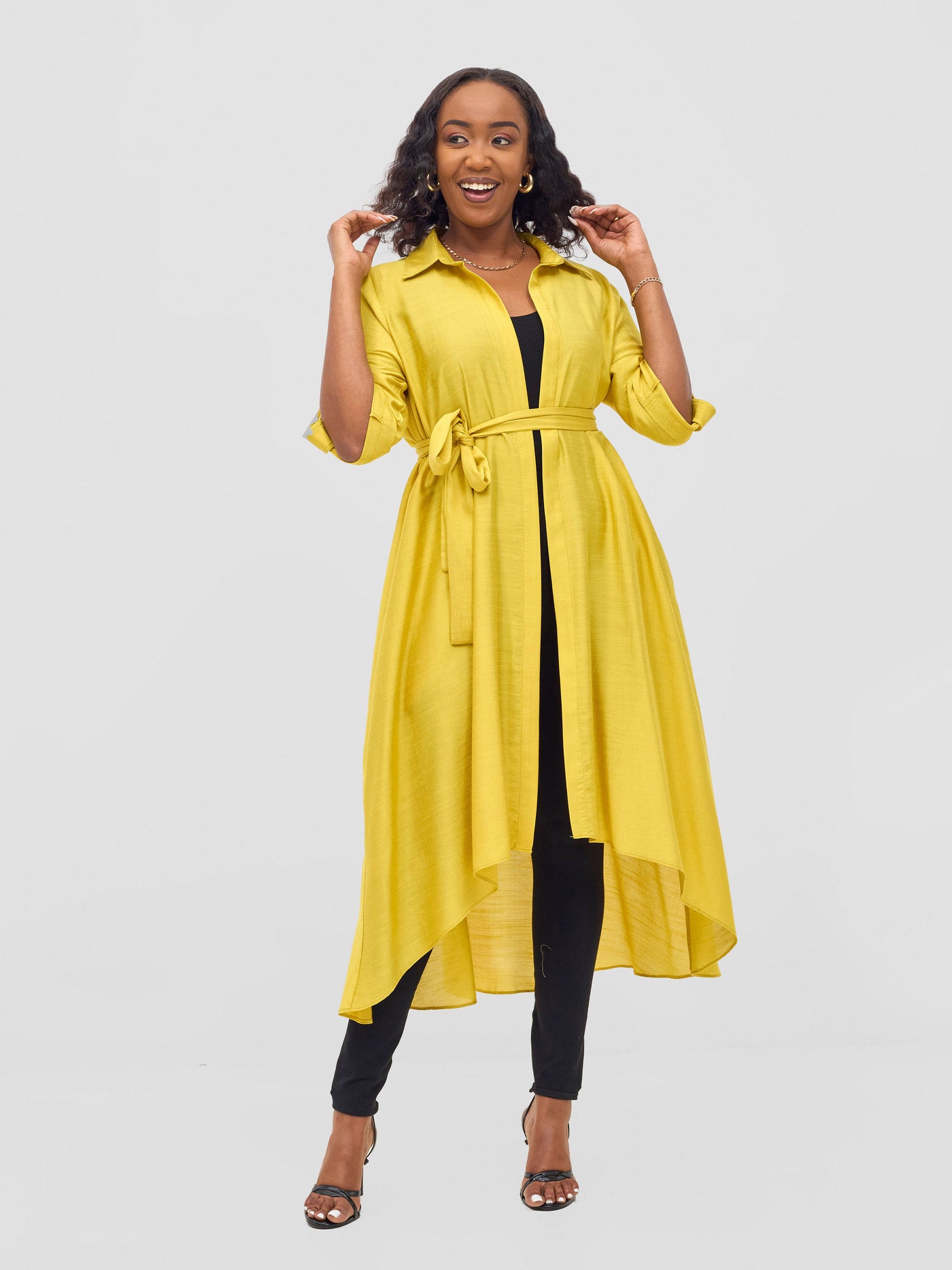 Vivo Ava 3/4 Sleeve Kimono -Light Olive
