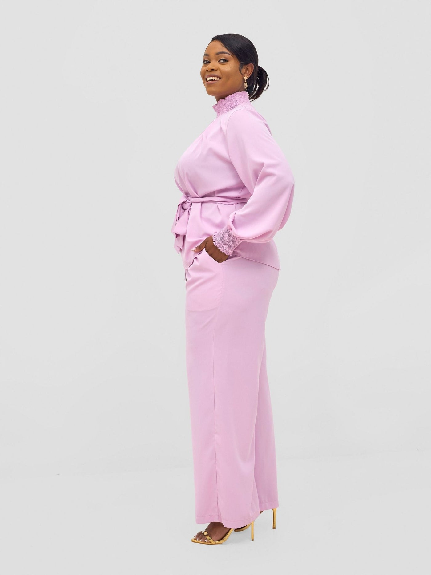 Vivo Ayah Drawstring Pants - Lilac - Shopzetu
