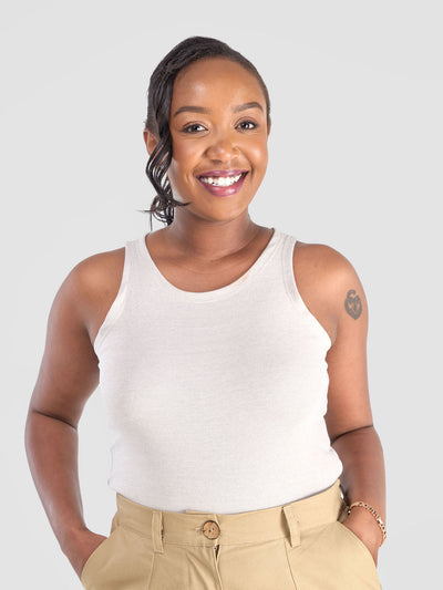 Safari by Vivo Kamari Ribbed Top - Beige