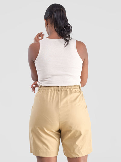 Safari by Vivo Kamari Ribbed Top - Beige