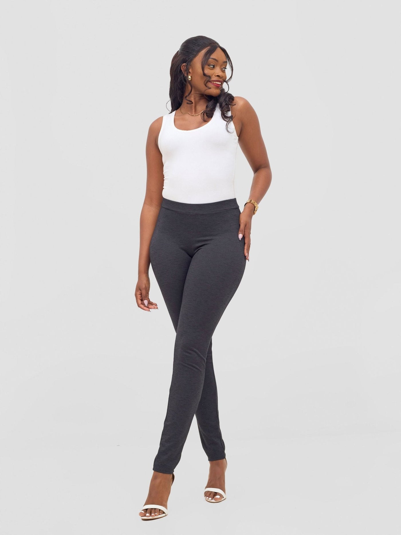 Vivo Basic Jeggings - Black - Shopzetu