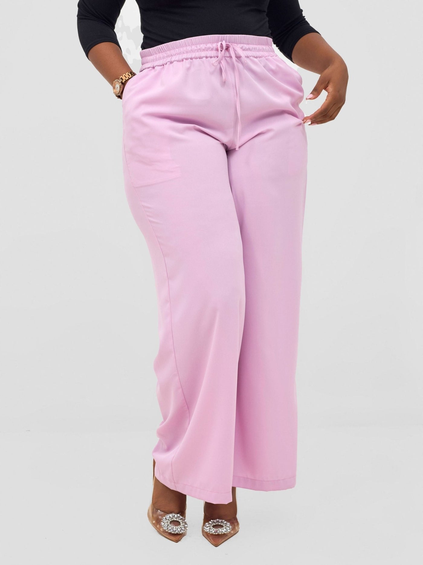 Vivo Ayah Drawstring Pants - Lilac - Shopzetu