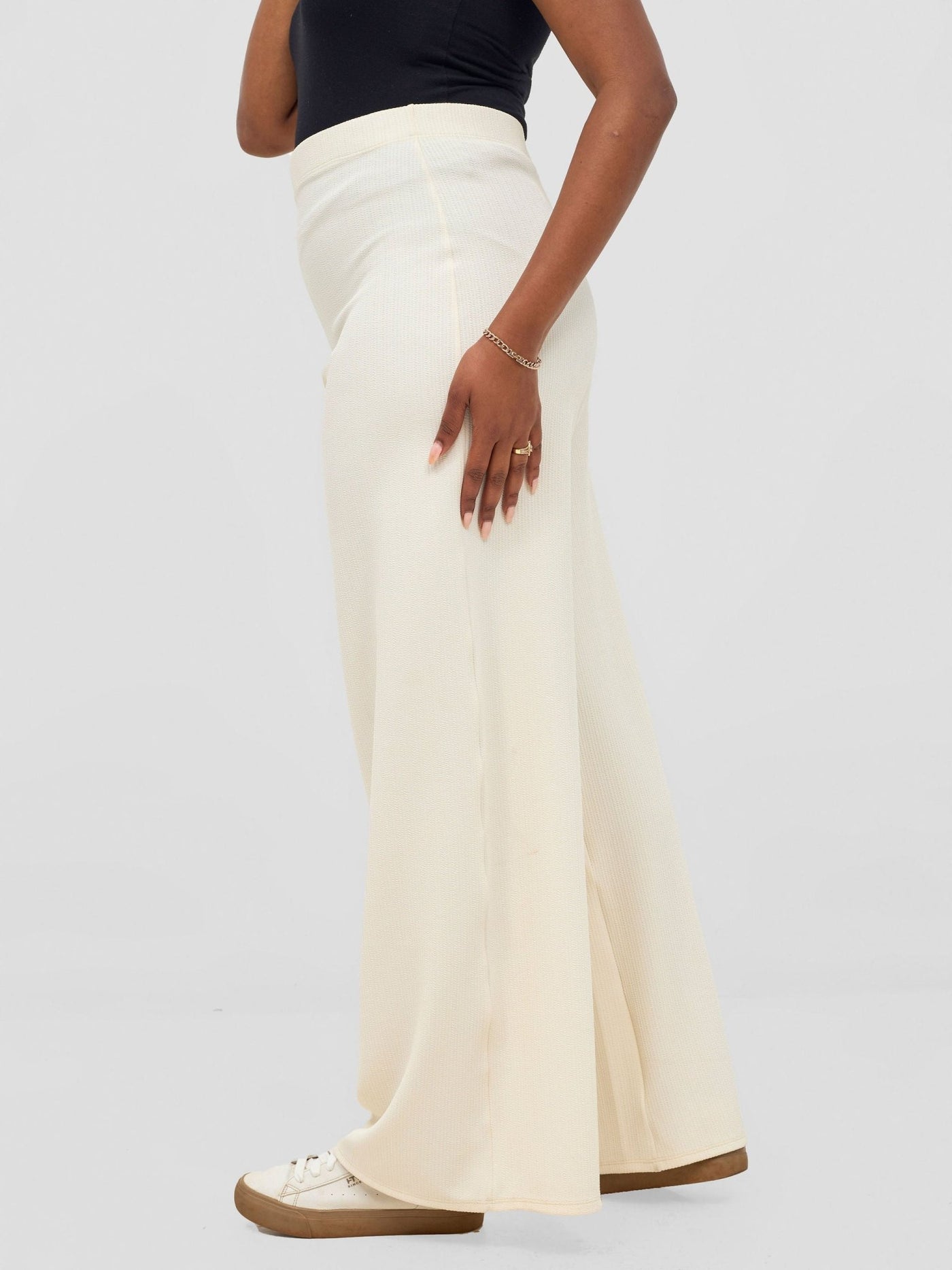 Vivo Wide Leg Pants - Off White - Shopzetu