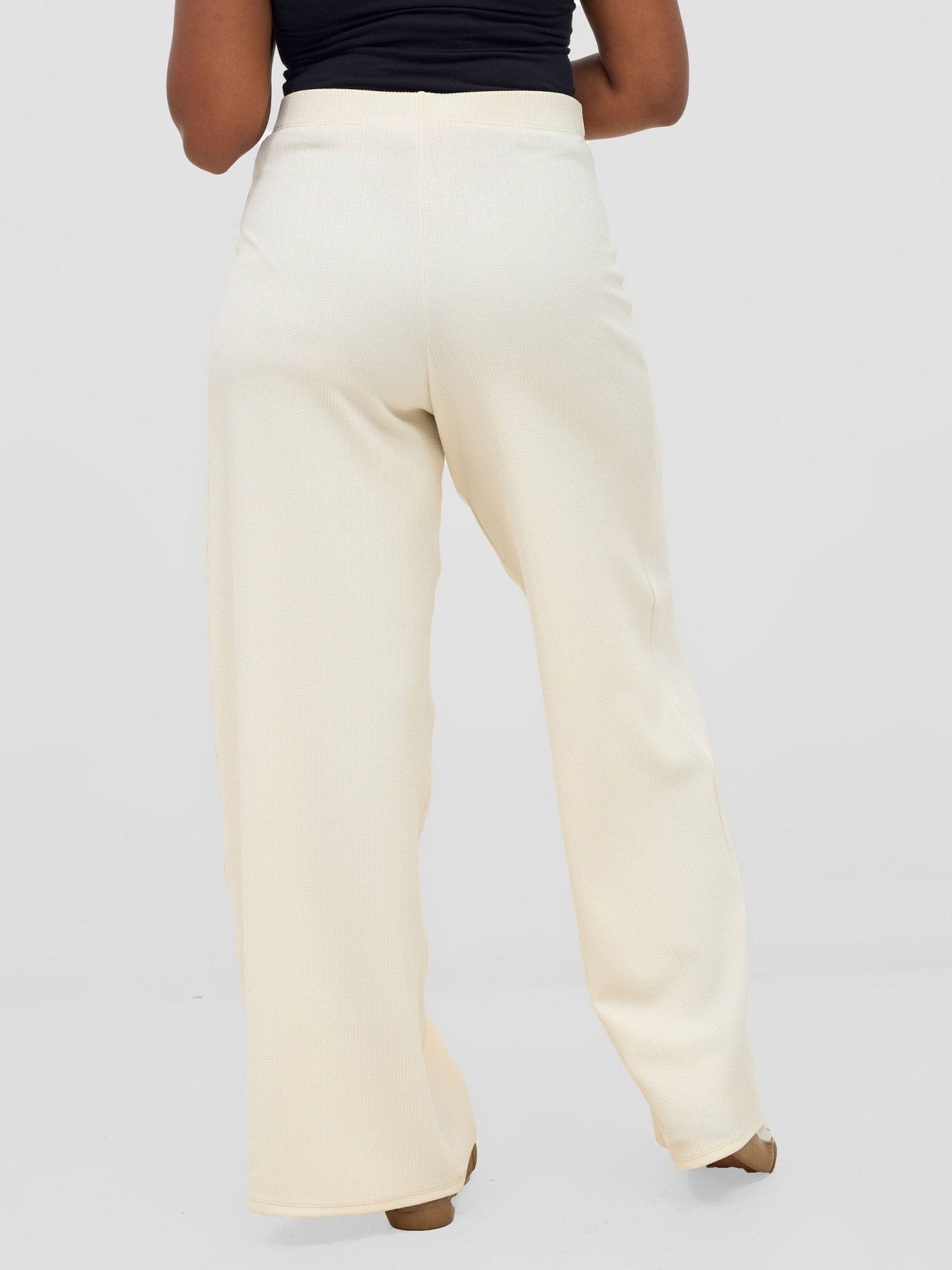 Vivo Wide Leg Pants - Off White - Shopzetu