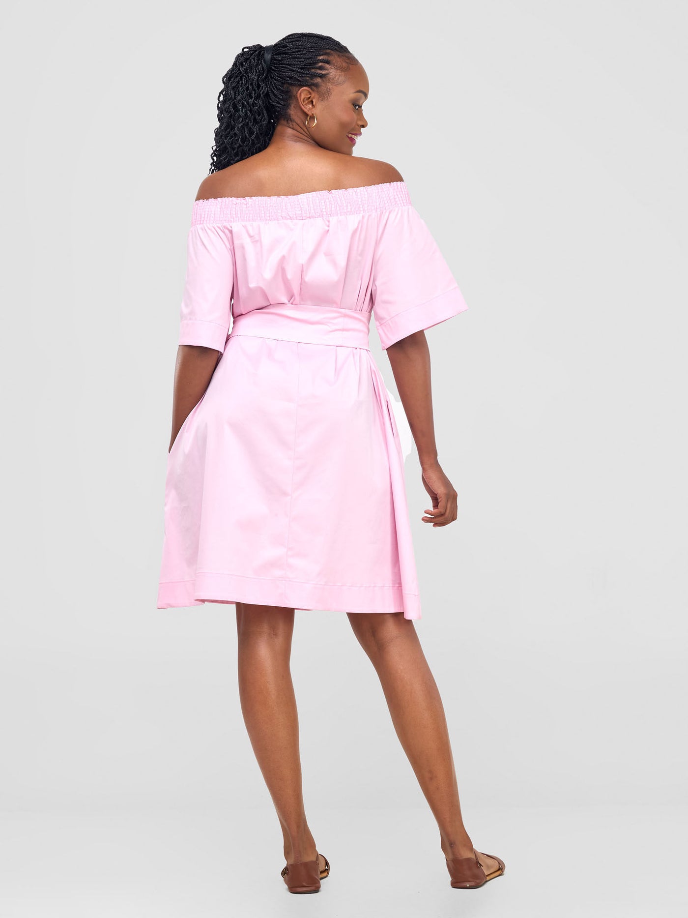Safari by Vivo Zene Off Shoulder Dress - Pink
