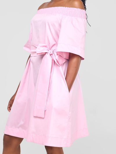 Safari by Vivo Zene Off Shoulder Dress - Pink