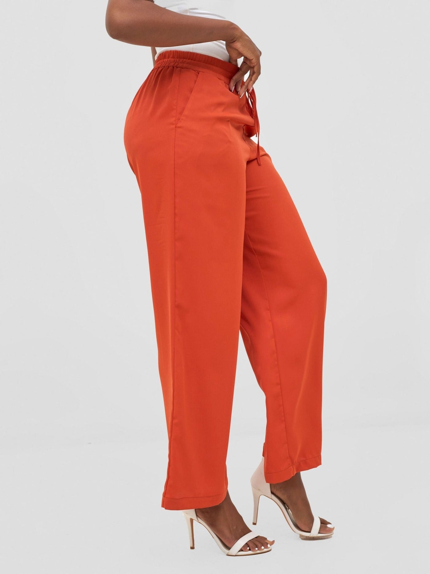 Vivo Ayah Drawstring Pants - Burnt Orange - Shopzetu