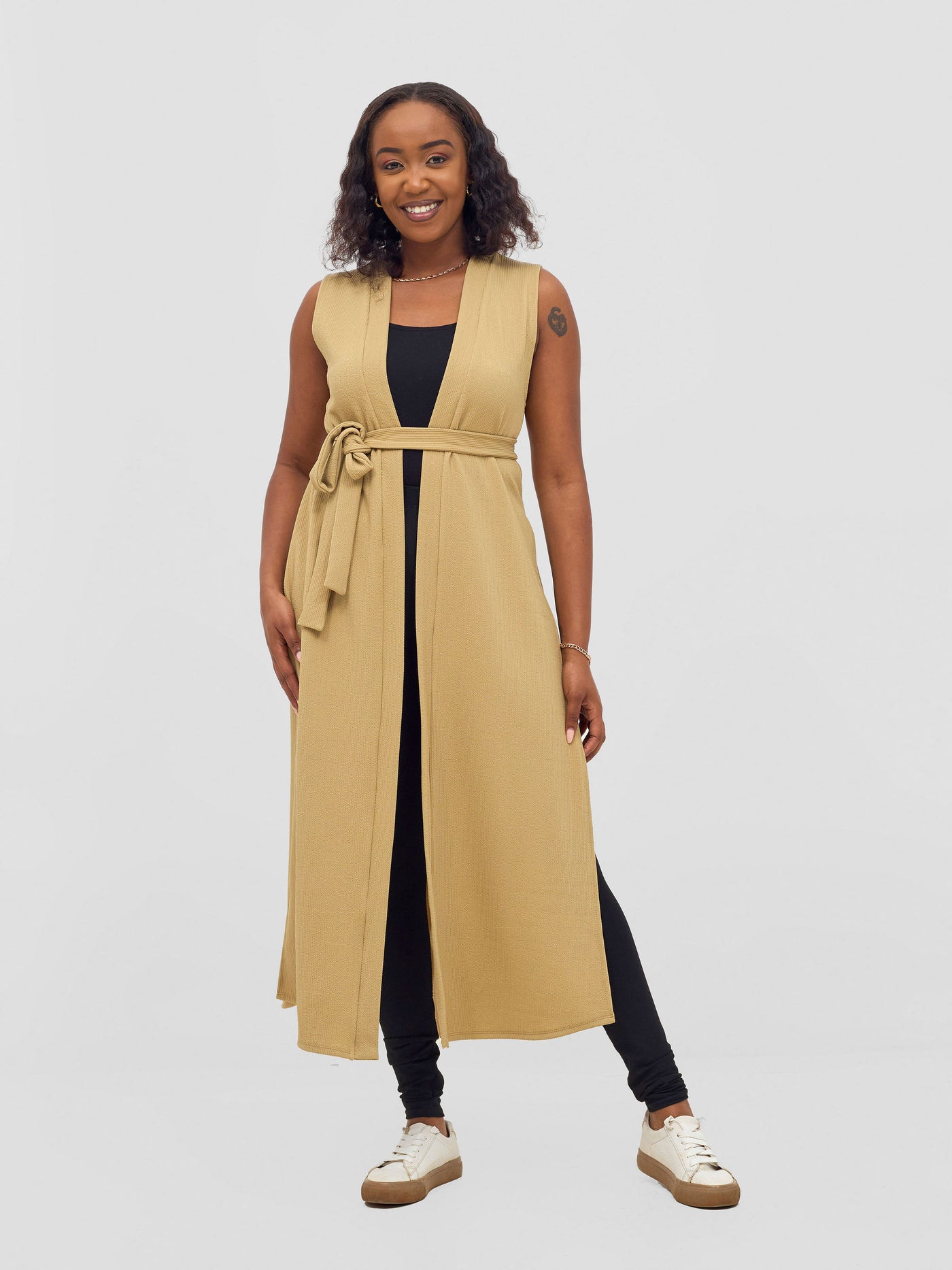 Vivo Chela Sleeveless Waterfall - Light Taupe
