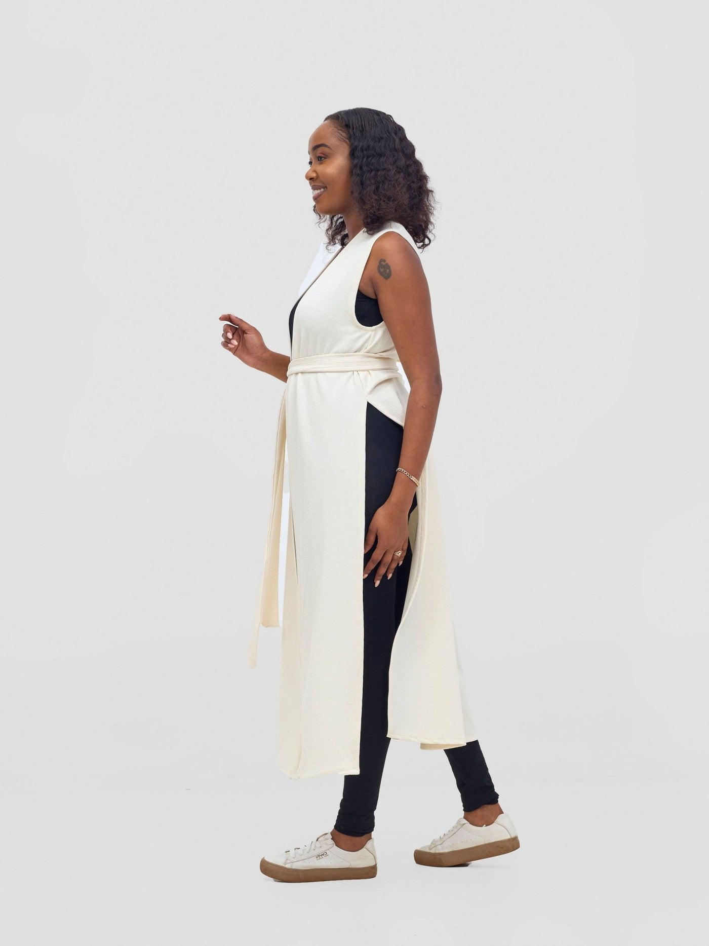 Vivo Chela Sleeveless Waterfall - Off White - Shopzetu