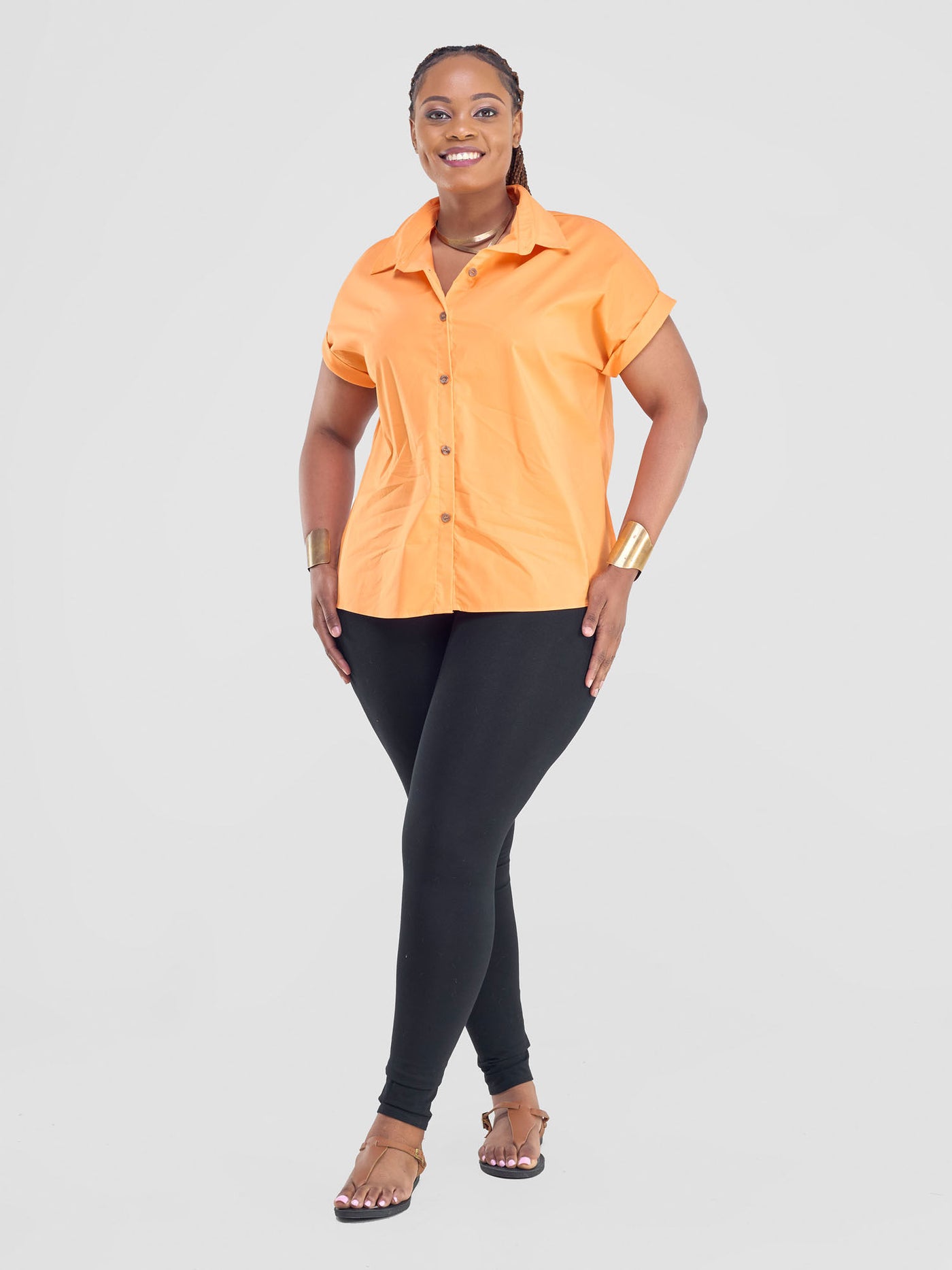 Safari by Vivo Zene Drop Shoulder Top - Light Orange