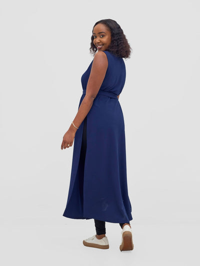 Vivo Chela Sleeveless Waterfall - Navy - Shopzetu