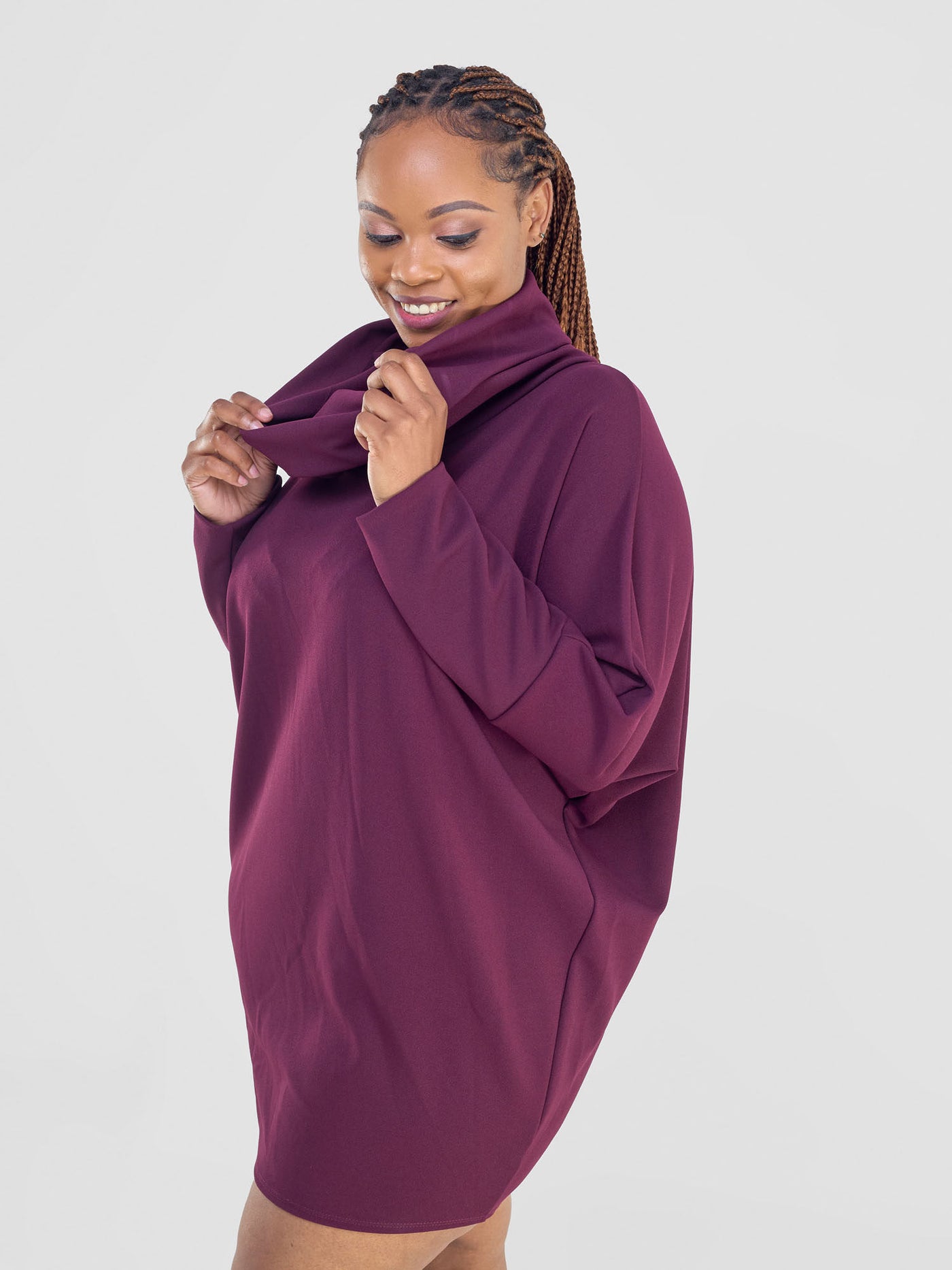 Vivo Wila Cowl Tunic - Burgundy