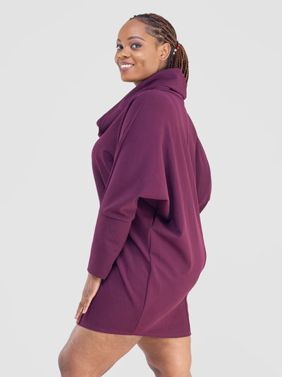 Vivo Wila Cowl Tunic - Burgundy