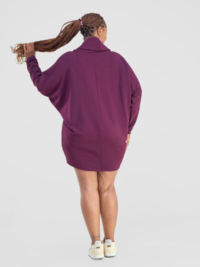 Vivo Wila Cowl Tunic - Burgundy