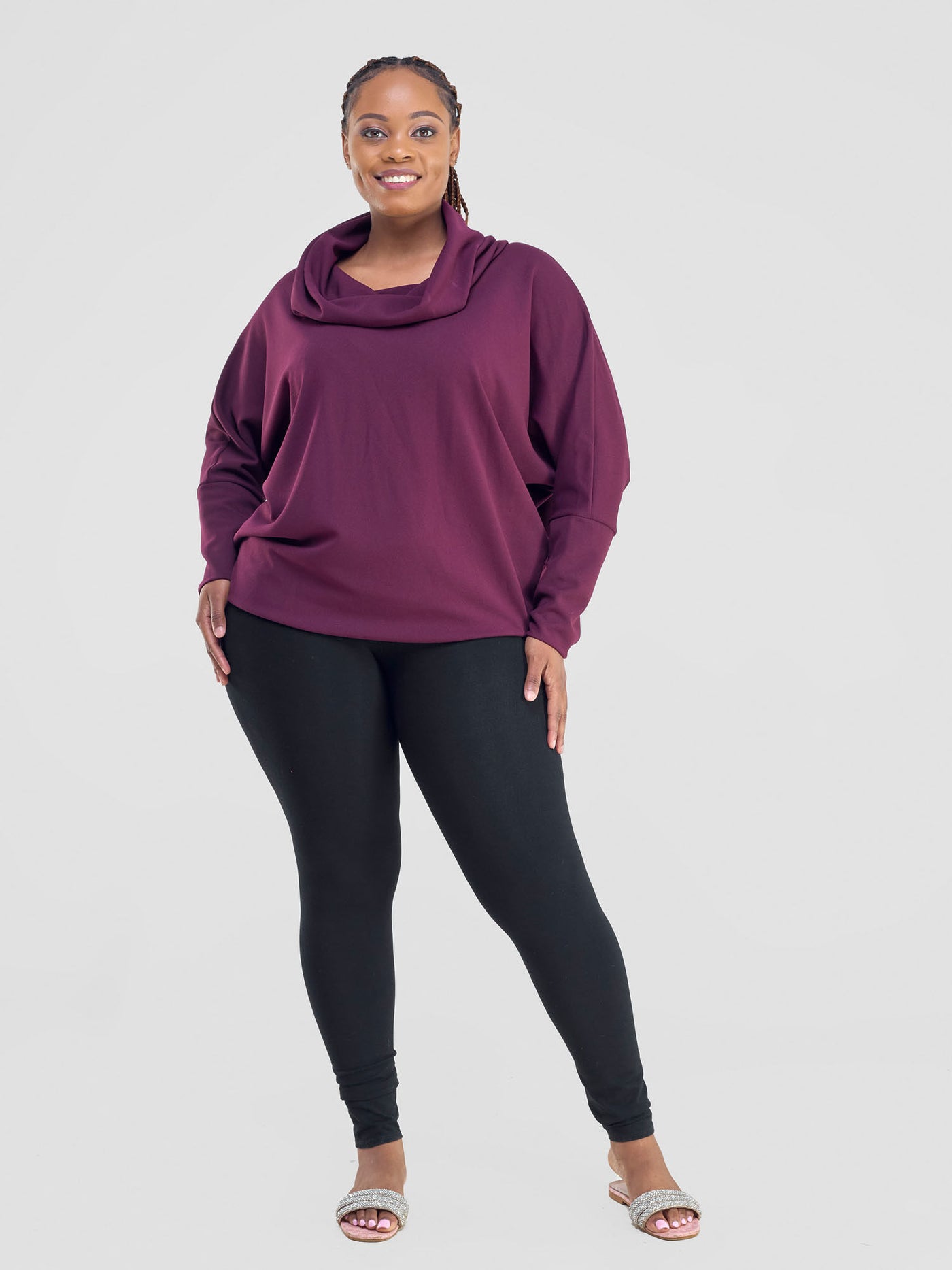 Vivo Wila Cowl Tunic - Burgundy