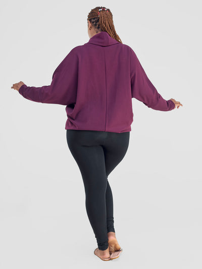 Vivo Wila Cowl Tunic - Burgundy