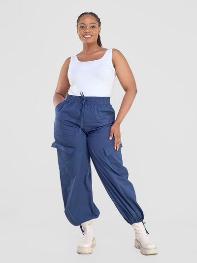 Safari by Vivo Kamari Wide Leg Pants - Navy Blue