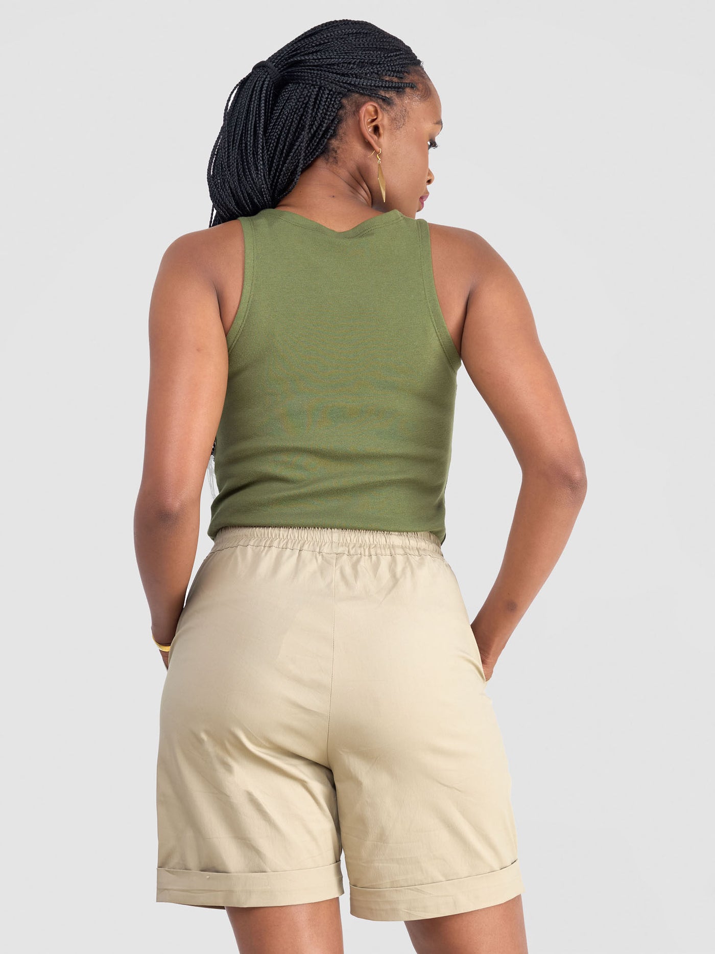 Safari by Vivo Kamari Ribbed Top - Hunters Green