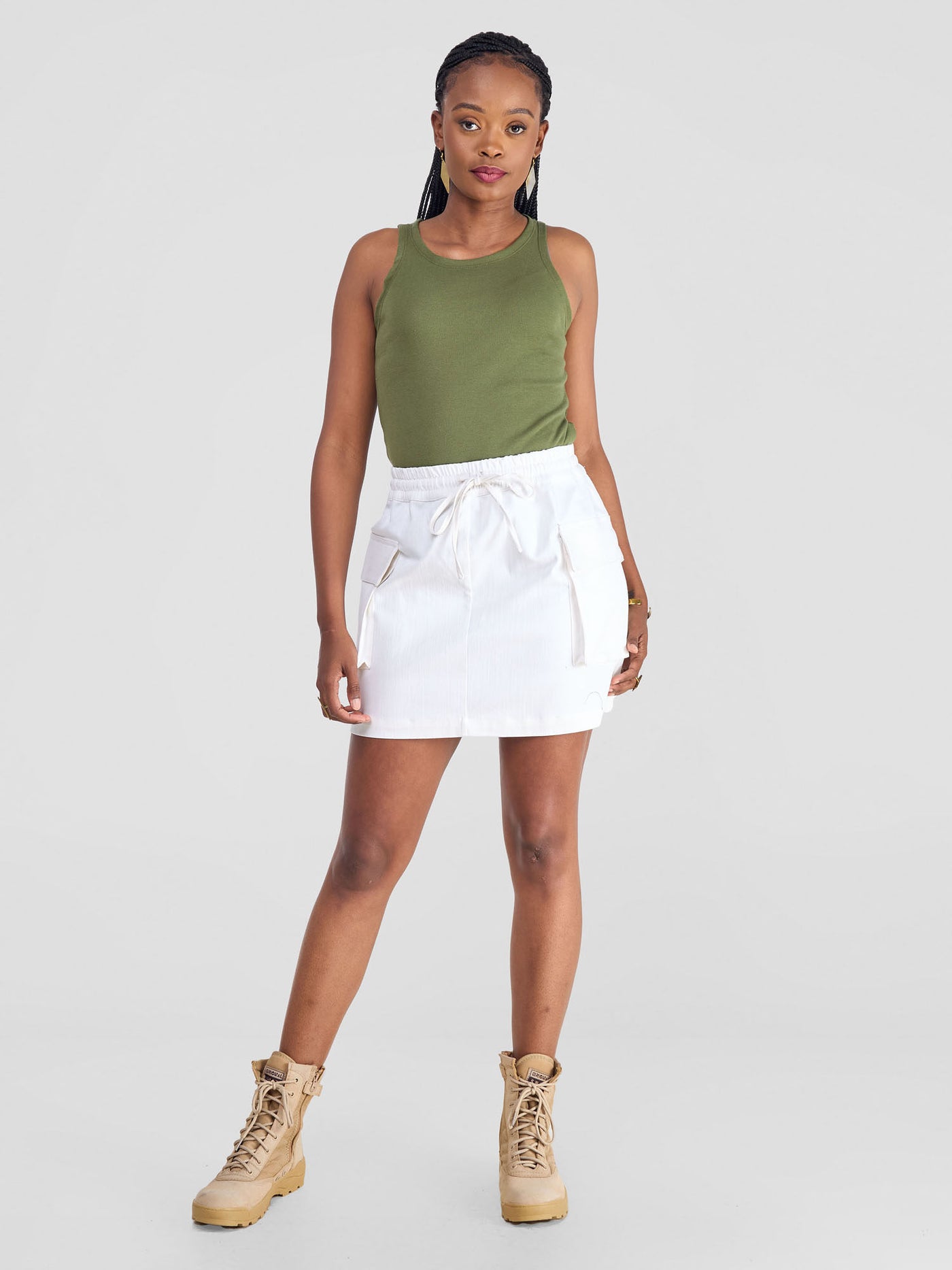 Safari by Vivo Kamari Mini Skirt - White Cloud
