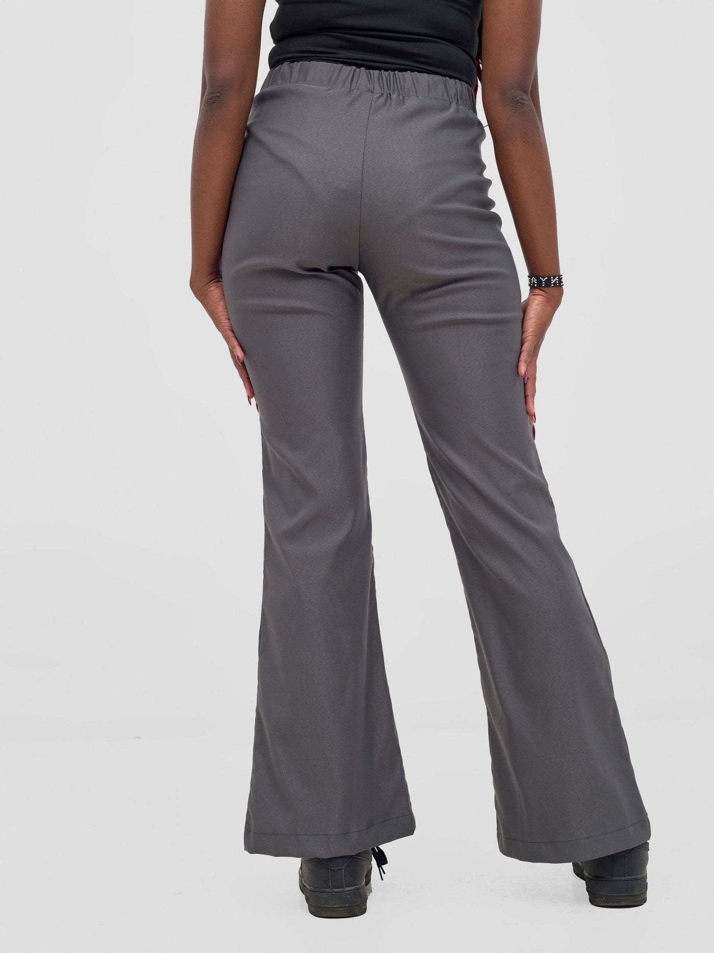 Zoya Sadira Bell Bottom Pants - Grey - Shopzetu