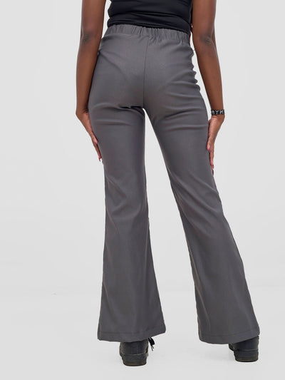 Zoya Sadira Bell Bottom Pants - Grey - Shopzetu