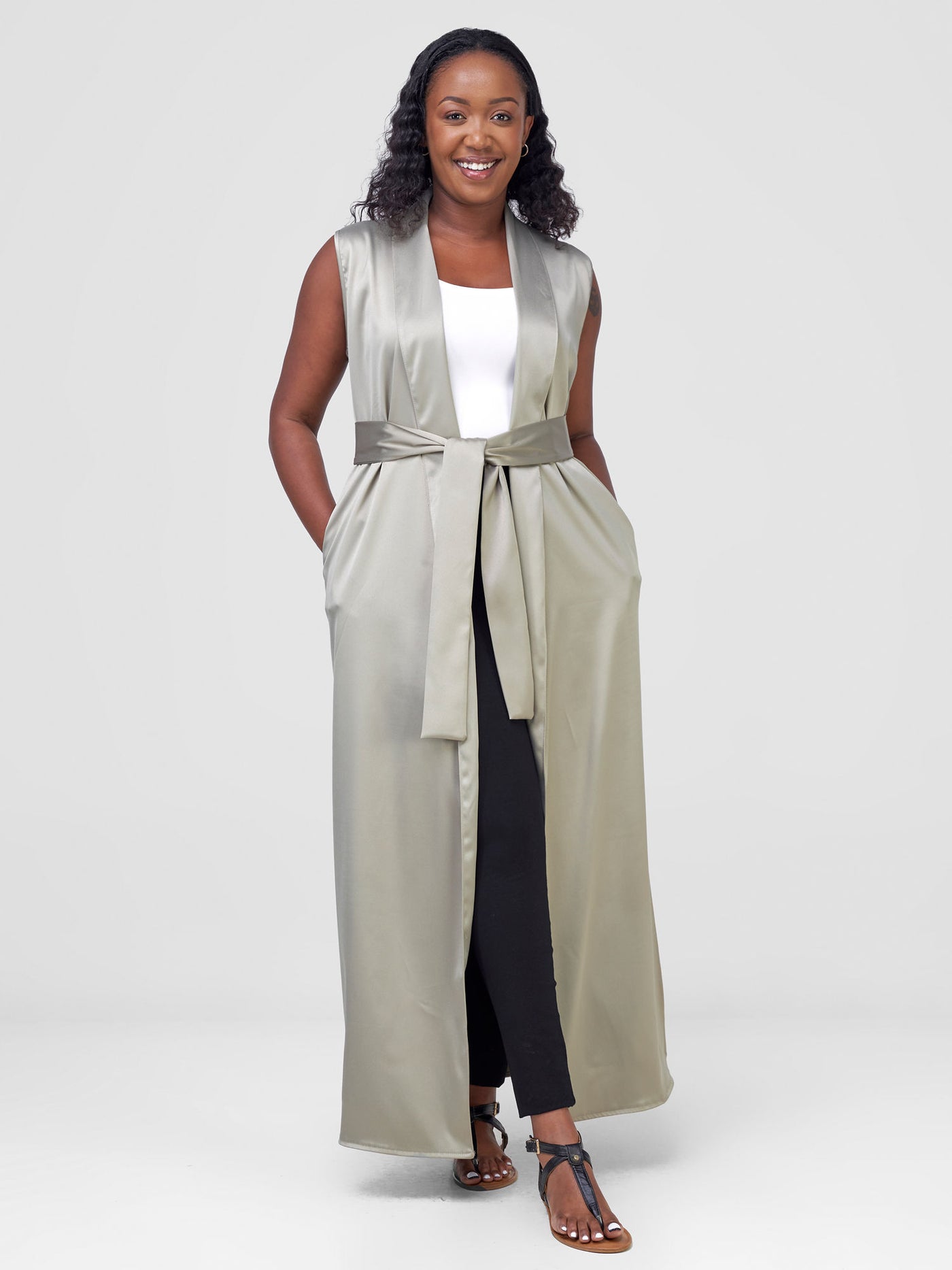 Vivo Sanali Trench Coat - Light Grey