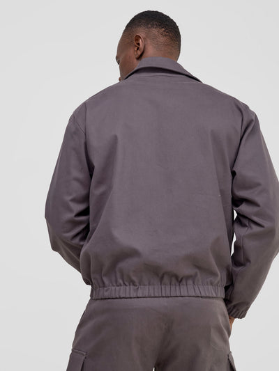 Safari by Vivo Men's Bomber Jacket - Dark Grey
