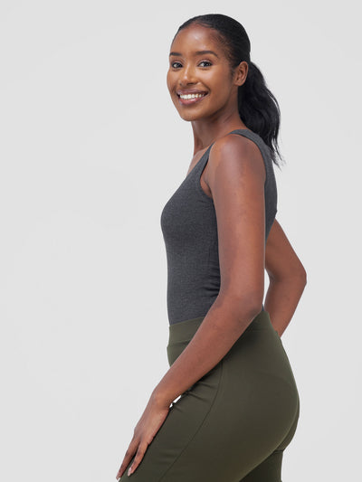 Vivo Basic Sleeveless Bodysuit - Grey
