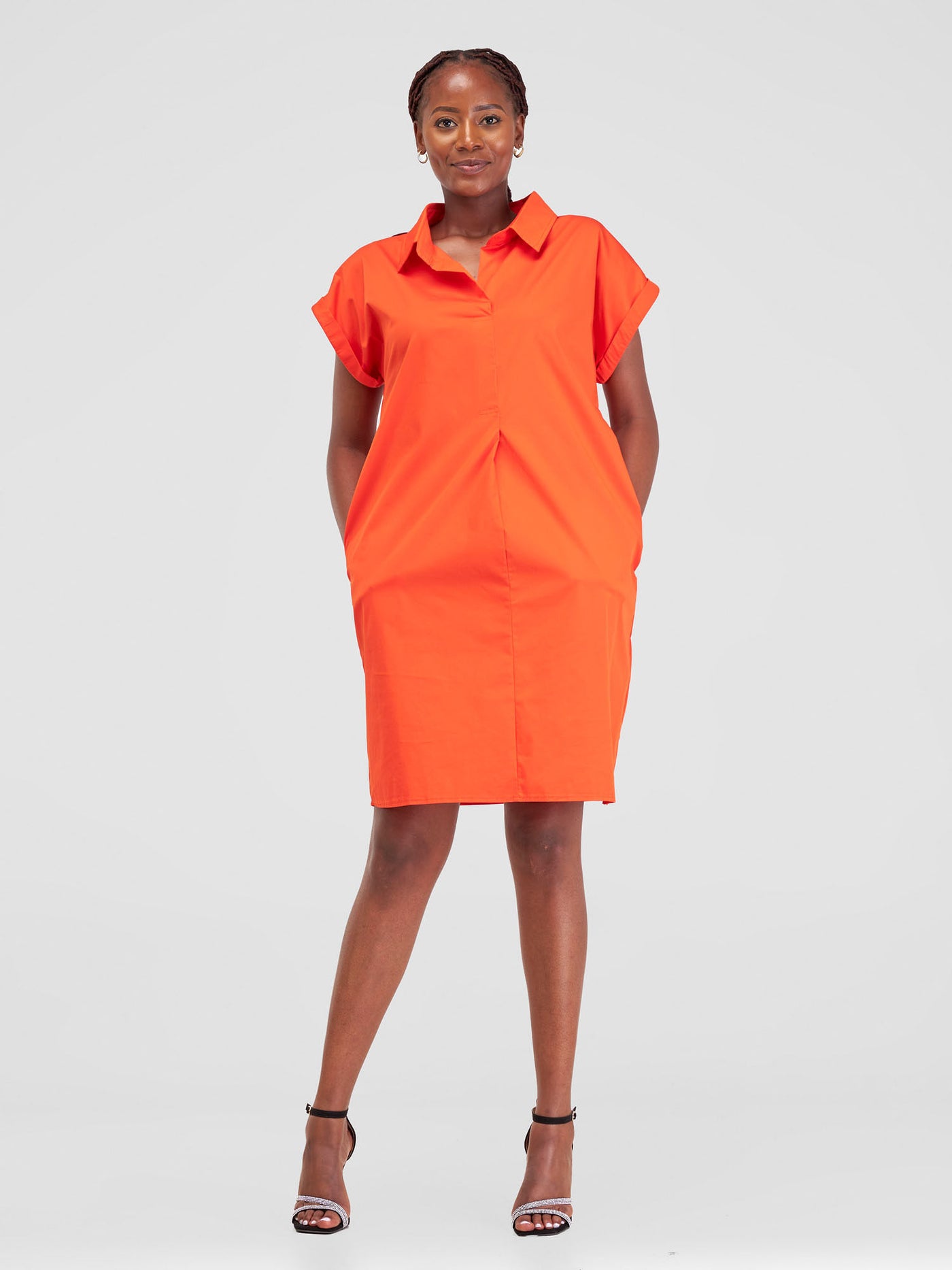 Safari by Vivo Lira Drop Shoulder Dress - Orange