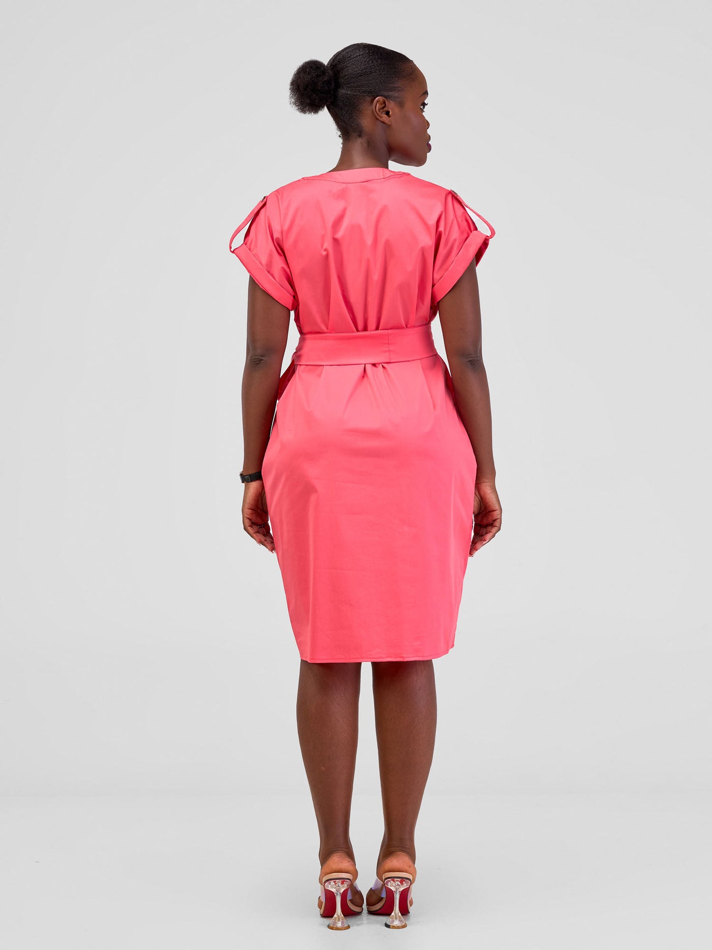 Safari by Vivo Zene Drop Shoulder Above Knee Dress - Pink