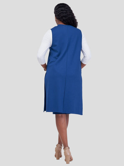 Vivo Waridi Sleeveless Overcoat - Dark Teal - Shopzetu