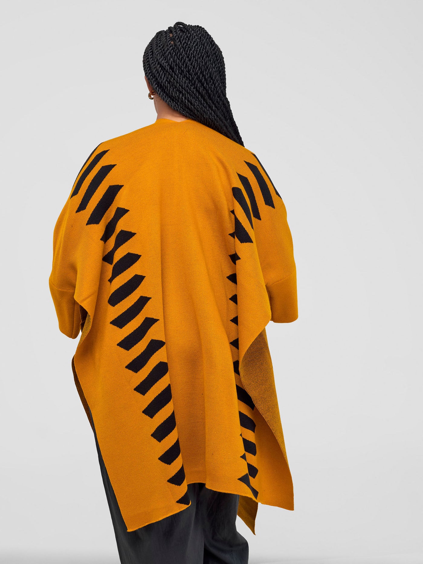 Safari by Vivo Dila  Poncho - Mustard / Black