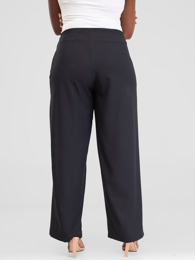 Vivo Zahari Straight Leg Pants - Black