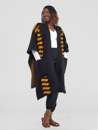 Safari by Vivo Dila Poncho - Black / Mustard