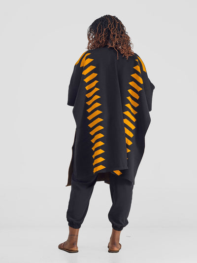 Safari by Vivo Dila Poncho - Black / Mustard
