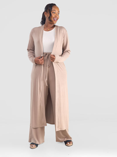 Safari by Vivo Long Sleeve Waterfall - Light Taupe