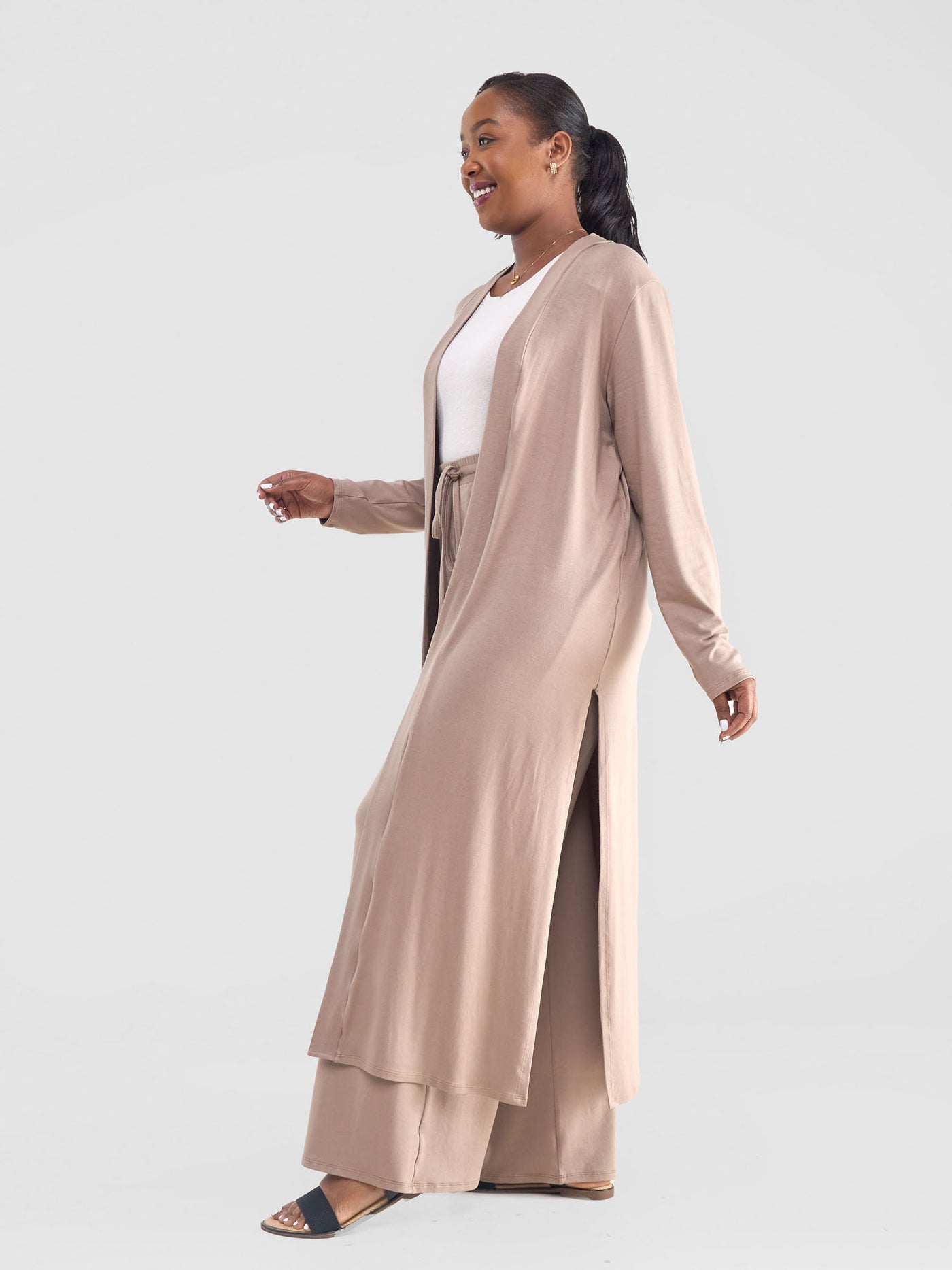 Safari by Vivo Long Sleeve Waterfall - Light Taupe
