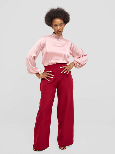 Elsie Glamour Ariana Top - Pink - Shopzetu