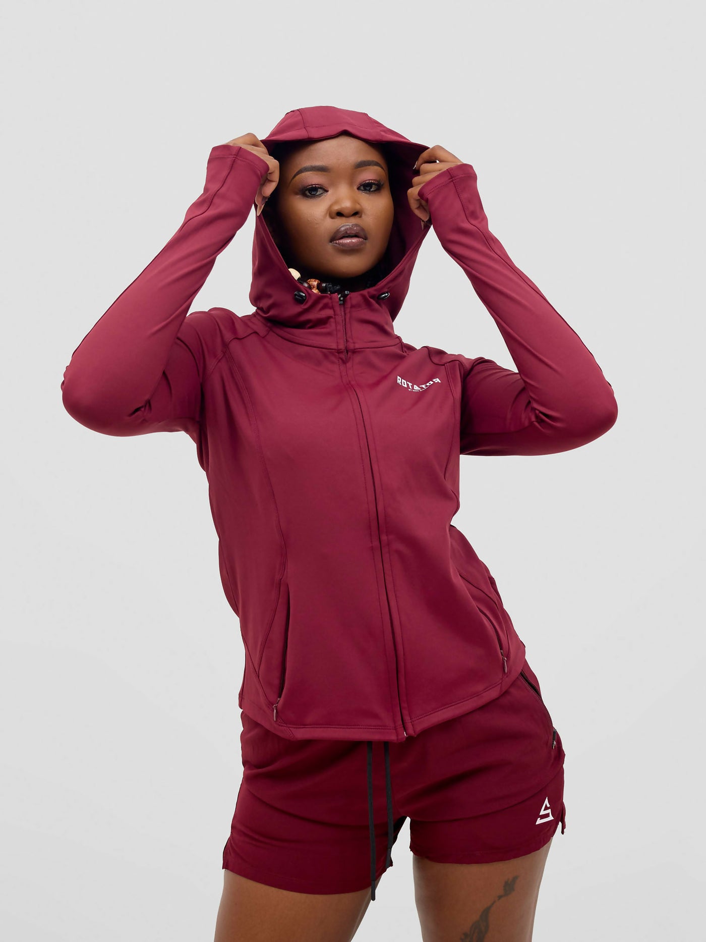 Rotator Active Wear Women's Short - Dark Maroon - Shopzetu