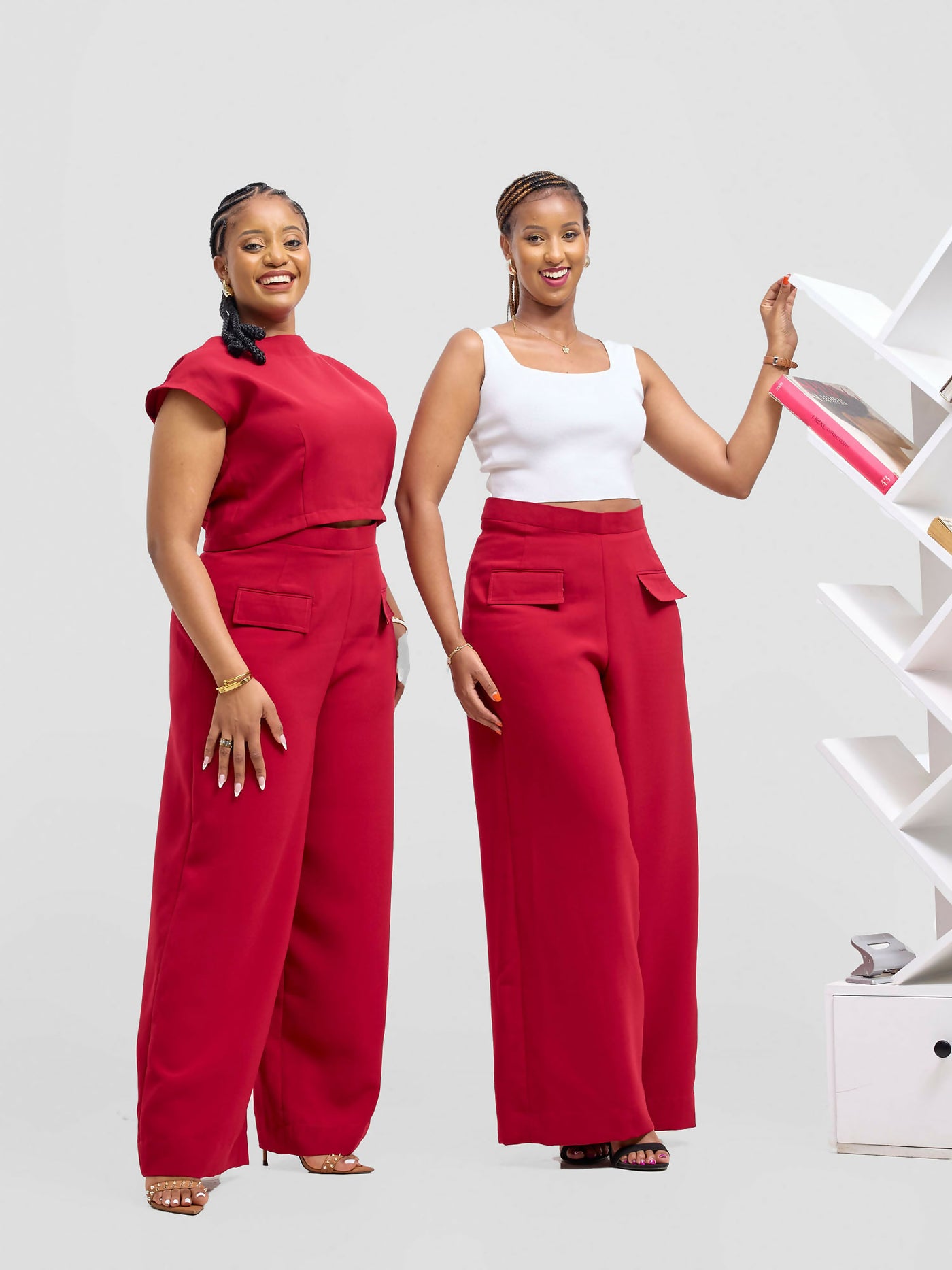 Izulu Wanjiru Set - Wine Red - Shopzetu