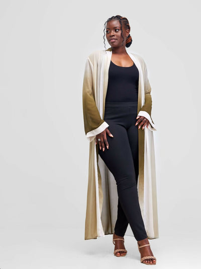 Lizola Kaydence Kimono - Green / Cream - Shopzetu